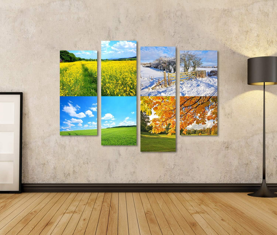 islandburner Bild auf Leinwand Vier Jahreszeiten Collection Landschaft Horizontal Bilder Wandbilder