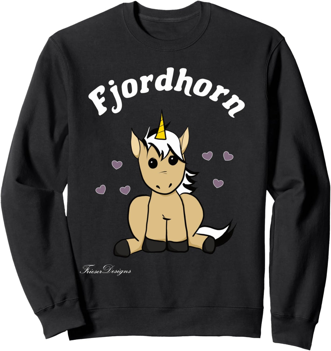 norwegisches Fjordpferd als süsses Einhorn ein Fjordhorn Sweatshirt