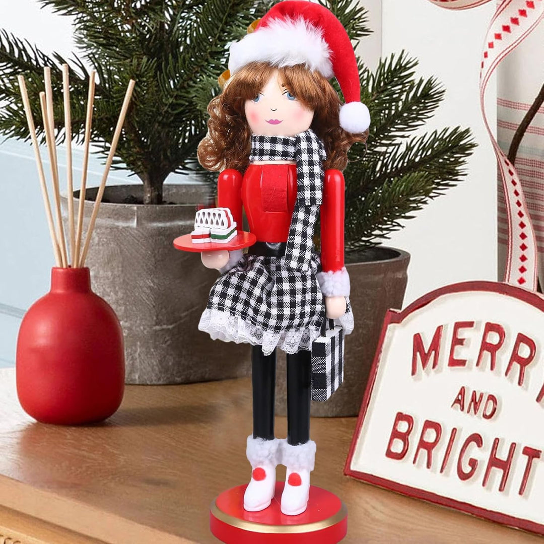 Generisch Weihnachtsnussknacker Figuren,Traditionelle Weihnachtsdamen Nussknacker Statue | Dekorativ