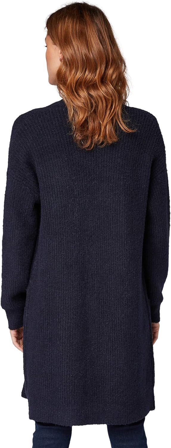 TOM TAILOR Damen Pullover & Strickjacken Strickjacke in Rippoptik Sky Captain Blue,M,10668,6000