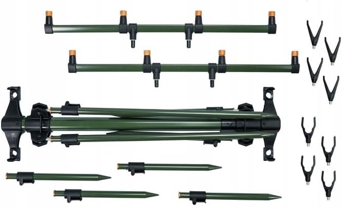 Premium Rutenhalter Rod pod Karpfenangeln 4 Ruten mit Auflagen & Tasche