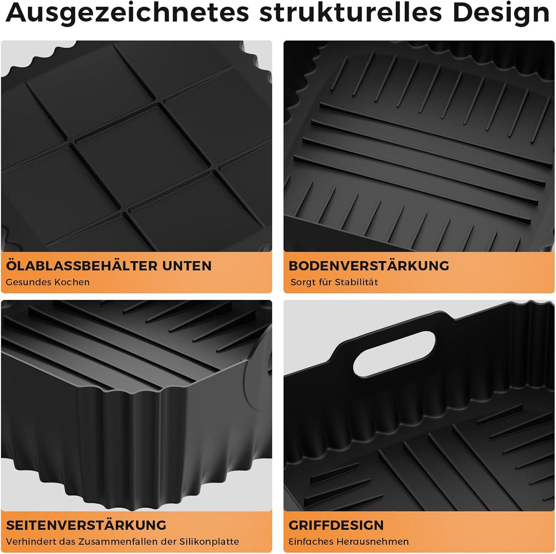 Heissluftfritteuse Silikonform Zubehör für COSORI Turbo Tower Pro, Airfryer Silikonform für COSORI T