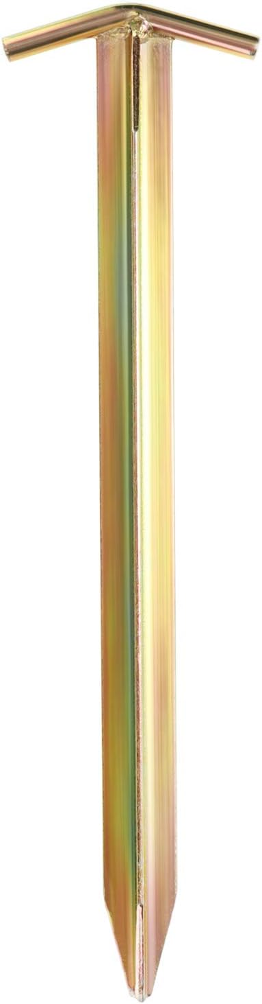com-four® 32x Zelt-Heringe aus Stahl - Lange und robuste Erdnägel mit T-Profil für Camping und Outdo