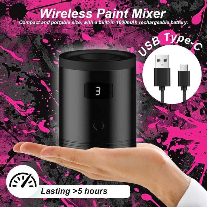 Mini Vortex Mixer, 5200rpm Paint Shaker Farbmischer Dreistufige Geschwindigkeits, Paint Mixer Mini f