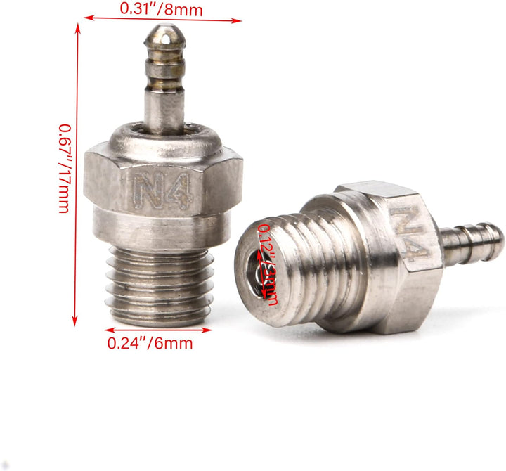 BQLZR RC1: 8 1:10 (70117) Edelstahlzündkerze für N4 15-28 Heissmotoren