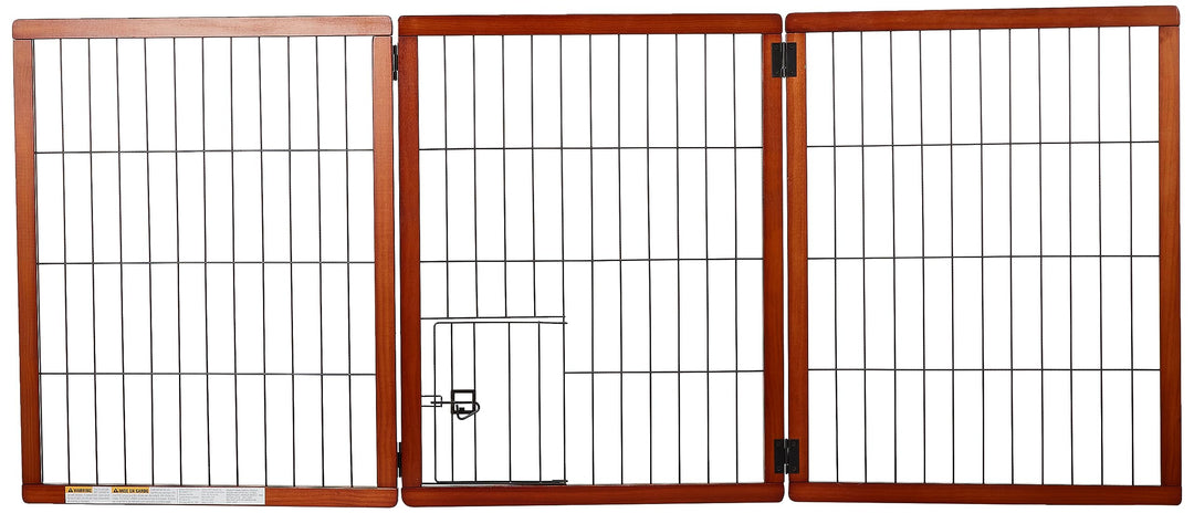 Carlson Pet Products Design Paw Haustiergitter aus Holz, extra hoch, 157 cm, 3 Paneele, Braun