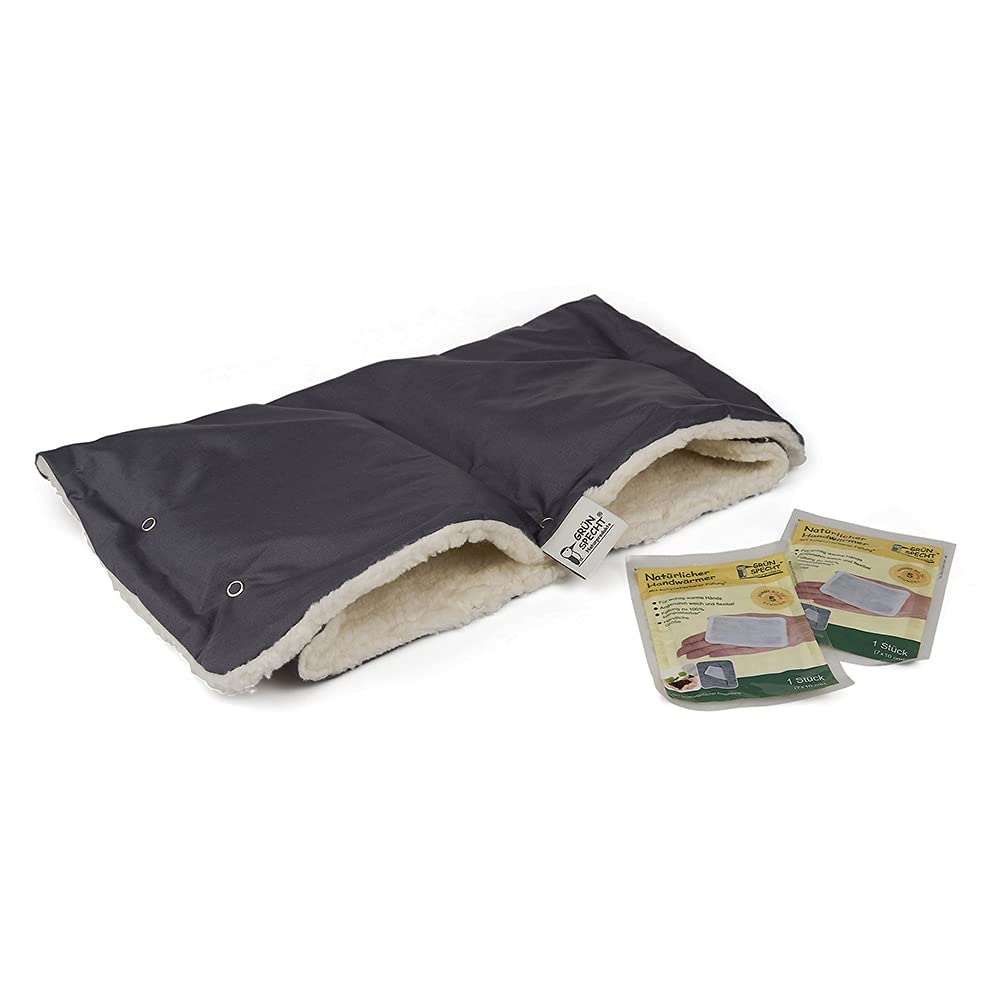 GRÜNSPECHT Kinderwagen-Muff, Handmuff aus 100% Baumwolle (kbA), imprägnierte Aussenseite, wasserdich