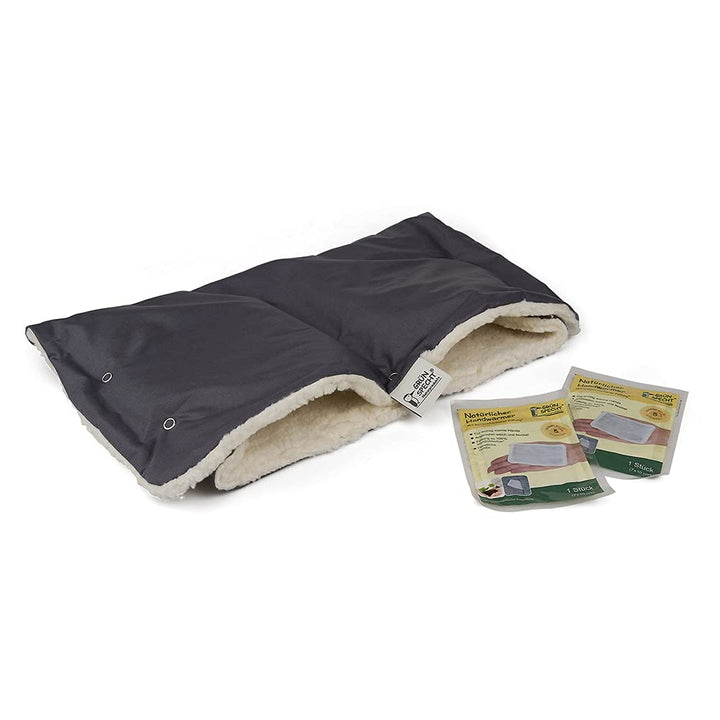 GRÜNSPECHT Kinderwagen-Muff, Handmuff aus 100% Baumwolle (kbA), imprägnierte Aussenseite, wasserdich