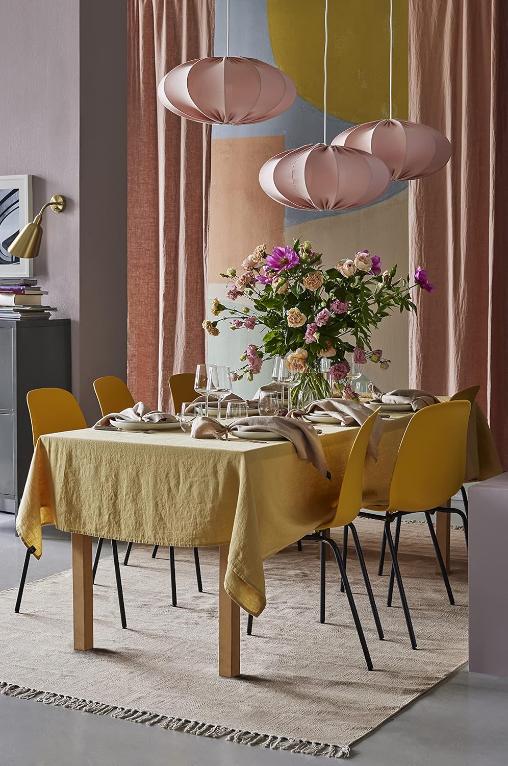 Himla Servietten 4-er Set beige Natur Leinenservietten Stoffservietten Stoff waschbar Sunshine - Oat