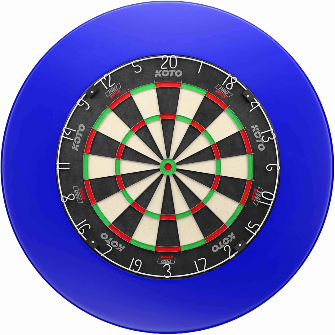 KOTO - King Pro + Dartbord Surround Blau, Hochwertiger Dart Surround für alle Dartscheiben, Dart Auf