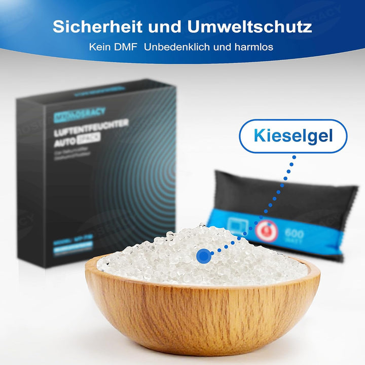 MOSRACY Luftentfeuchter Auto 2x400g, Wiederverwendbarer Auto Entfeuchter Beutel, Gegen Kondenswasser