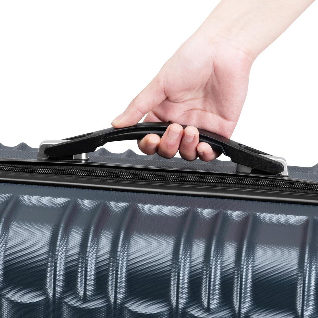 Zelsius Koffer Set 4 Stück, Anthrazit | ABS Hartschalenkoffer mit Zahlenschloss, 4 Rollen und Innen