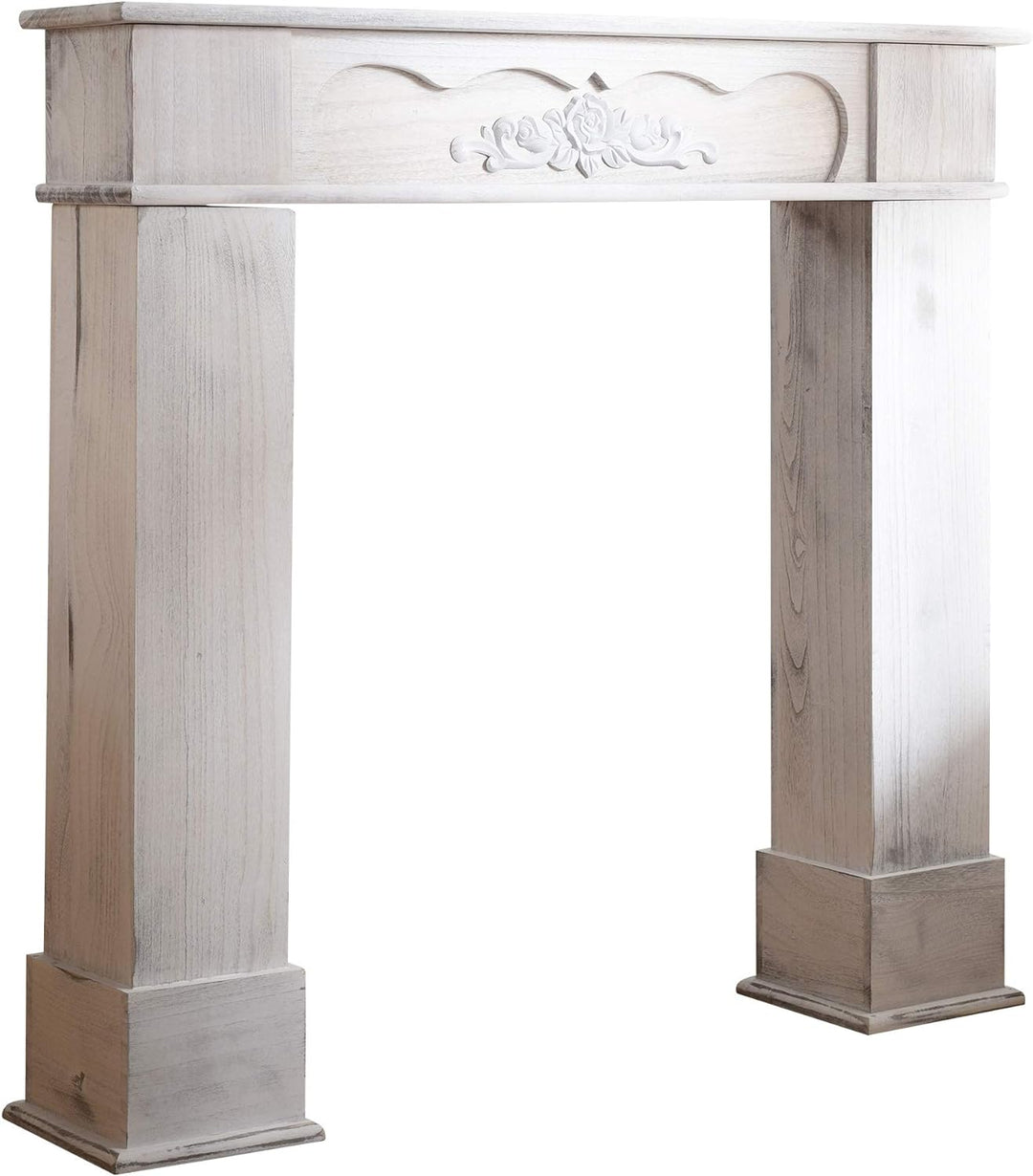 Mobili Rebecca® Verkleidung-Chemineee Rahmen Holz weiss Design Vintage Badezimmer (Cod.