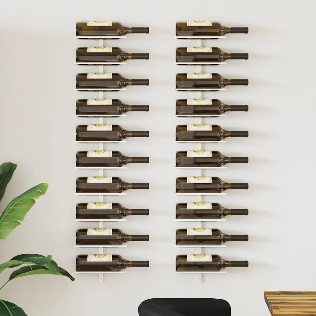 vidaXL 2X Wand Weinregal für 10 Flaschen Wandregal Weinhalter Weinflaschenhalter Flaschenregal Weins