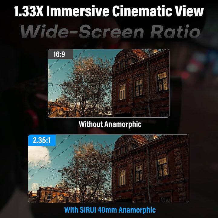 SIRUI Anamorphot-Objektiv 40mm T1.8 1,33x, Autofokus-Super-35-Objektiv für Sony E-Mount, Kompatibel