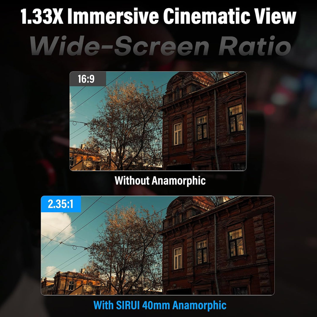 SIRUI Anamorphot-Objektiv 40mm T1.8 1,33x, Autofokus-Super-35-Objektiv für Sony E-Mount, Kompatibel