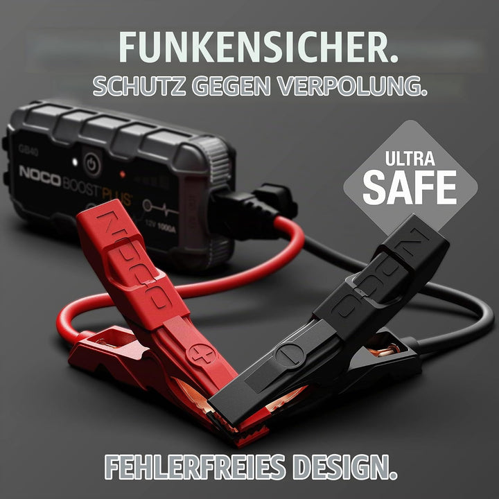 NOCO Boost Plus GB40 1000A 12V UltraSafe Starthilfe Powerbank &amp; GBC101 Boost X Eva-Schutzhülle für G
