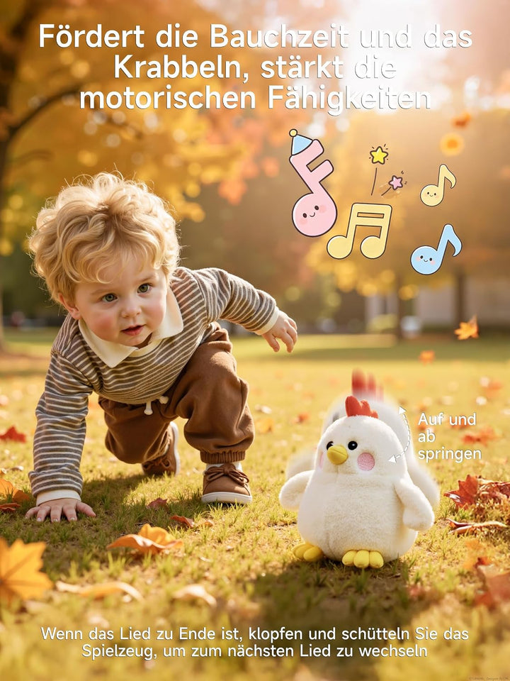 TUMAMA KIDS Tanzender Singen Hühnchen Spielzeug Kinder, Interaktives Plüschtier Kopie Sprechender Ti