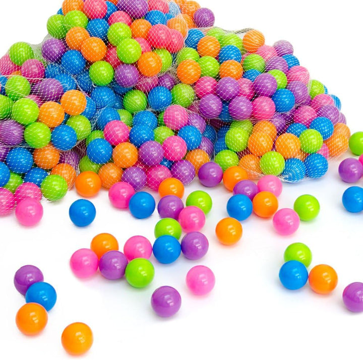 LittleTom 1000 Bunte Bälle für Bällebad 5,5cm Babybälle Plastikbälle Baby Spielbälle Pastell, 1000