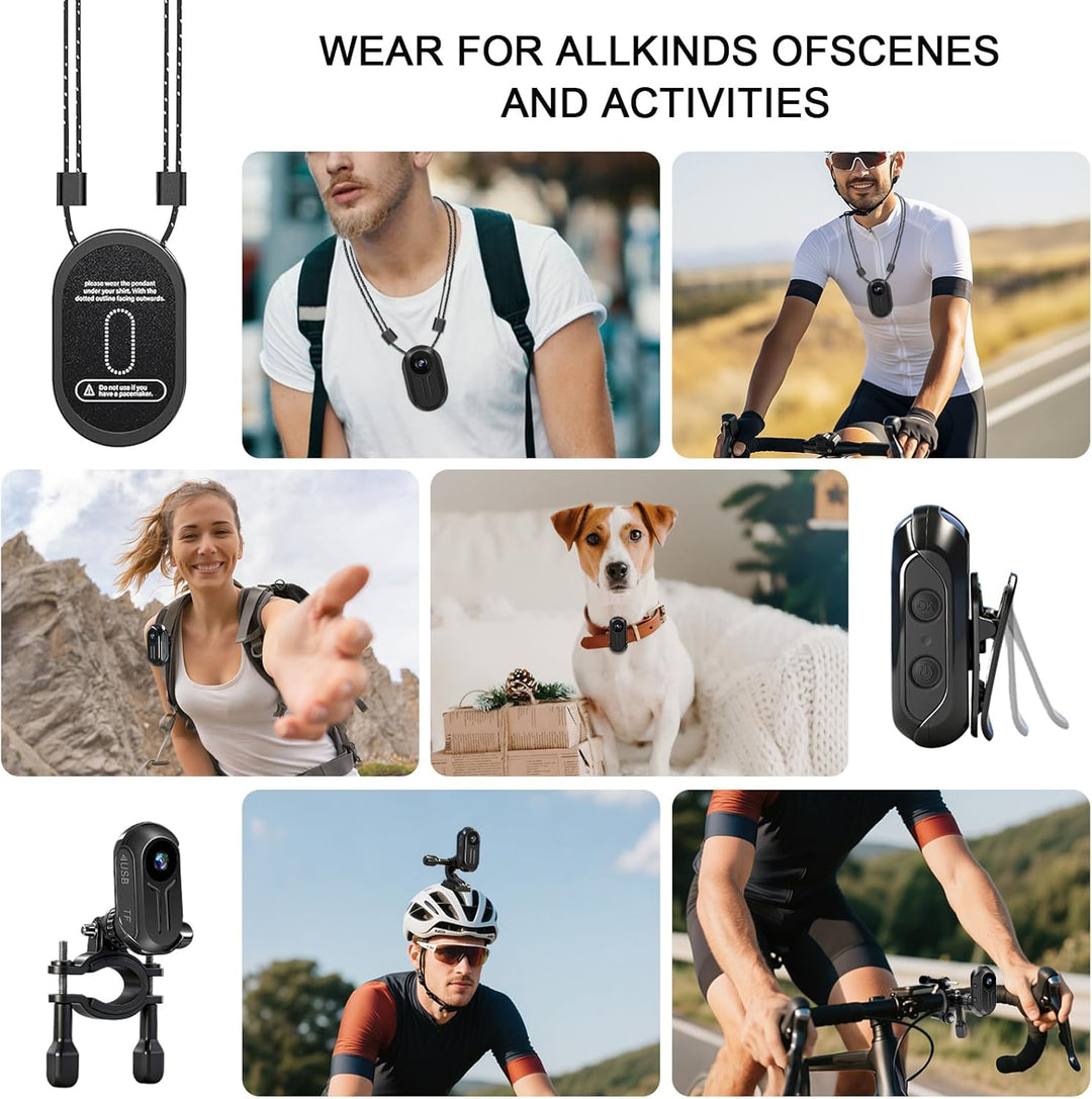 Mini Action Kamera,1080P HD Mini Bodycam mit Anzeige,360 ° Tragbare Action Cam mit Magnetisches Schl