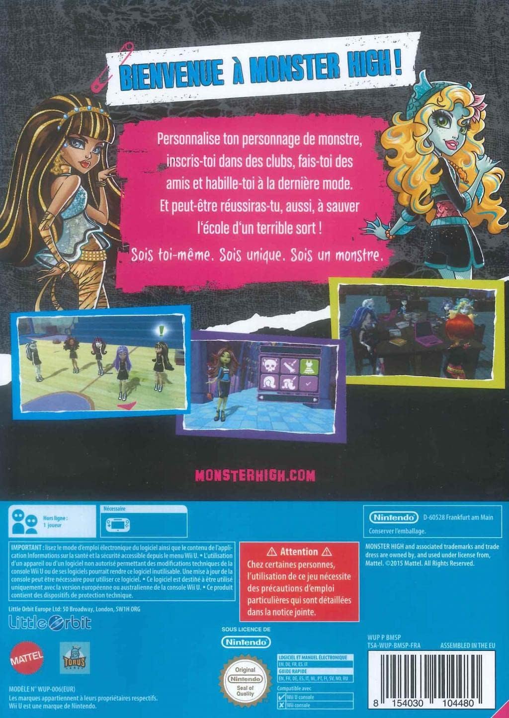 MONSTER HIGH NOUVELLE ELEVE WII U FR