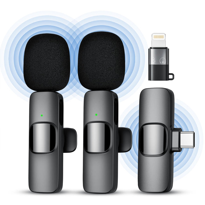 Mikrofon Handy iPhone | Bluetooth Kabellos Mini Wireless Lavalier Microphone Lightning für Ipad I Ph