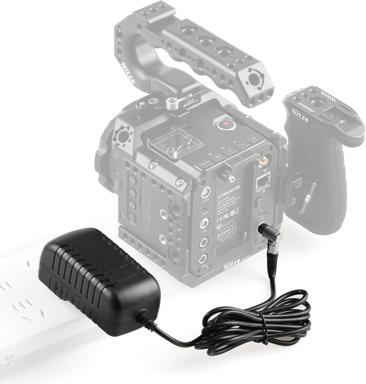 Alvin's Cables Teradek Power Adapter Konverterkabel Rechtwinklig 2 Pin auf Universal AC mit US UK EU