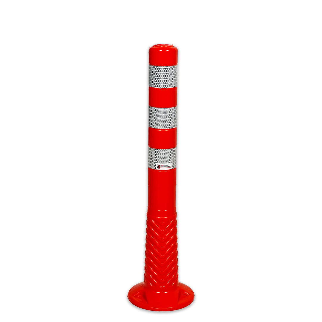 UvV UVTP4231 Flexi Poller Absperrpfosten 750 mm - reflektierend mit Orafol 5931 Silber (DIN Reflexfo