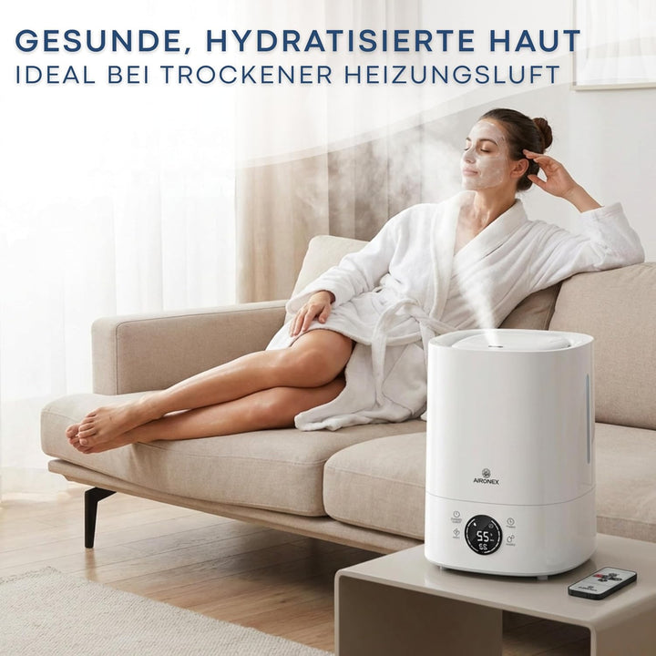 Luftbefeuchter 6 Liter – Top-Fill – Aroma – Luftbefeuchter – Humidifier – Geeignet für Wohnzimmer, B