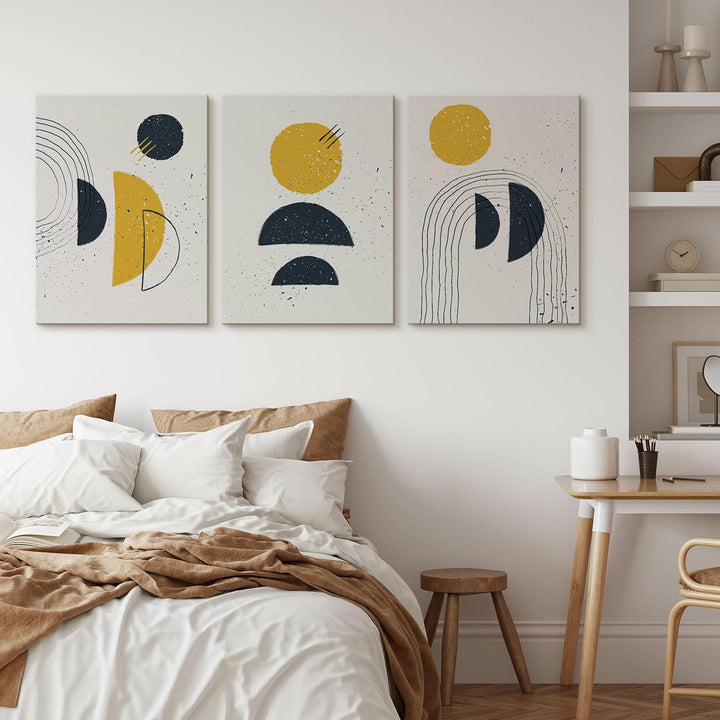Muralo - Wandbilder Set - Leinwand Bilder Set Aufhängefertig - Bilder für Wohnzimmer Schlafzimmer -