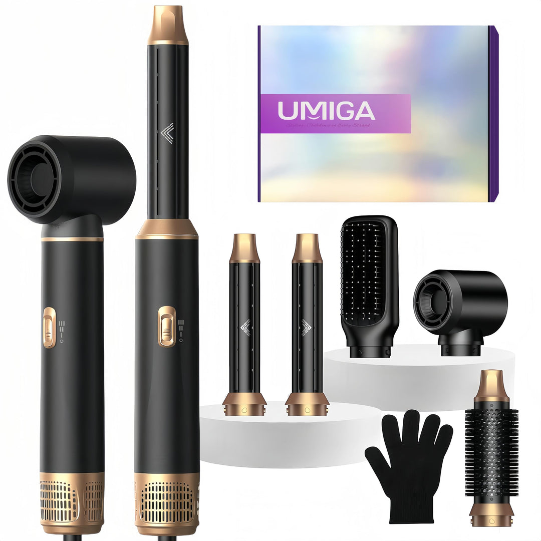 Hairstyler 5 in 1 Airstyler Haarstyler mit Luft Lockenstab Föhn Hair Dryer Haarstyling Geräte Föhnbü