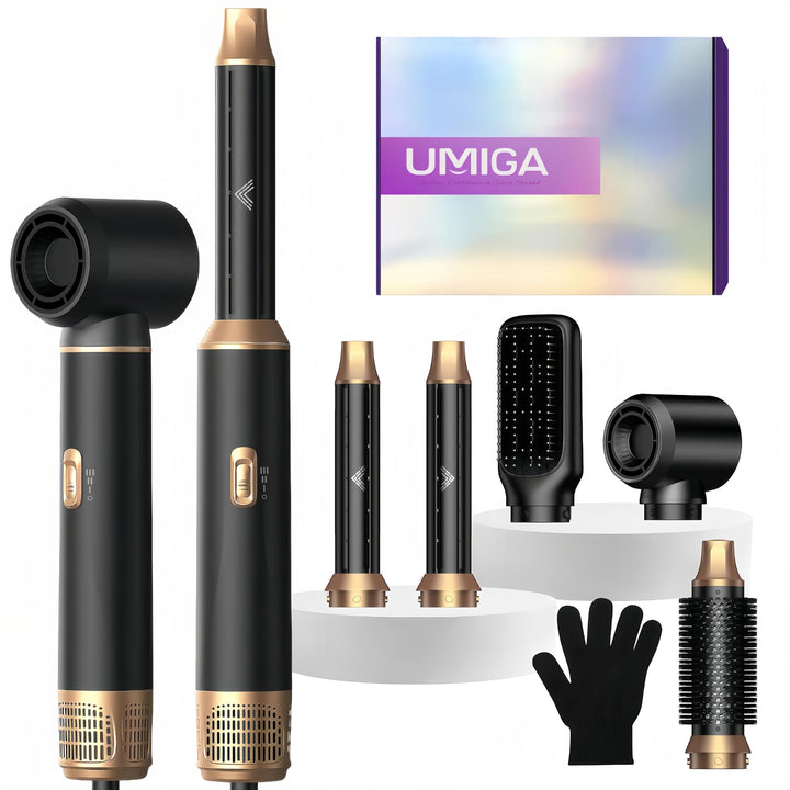 Hairstyler 5 in 1 Airstyler Haarstyler mit Luft Lockenstab Föhn Hair Dryer Haarstyling Geräte Föhnbü