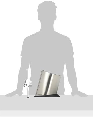 Global GKB-52 Messerblock mit 10 Schlitzen, Edelstahl Silber, Silber