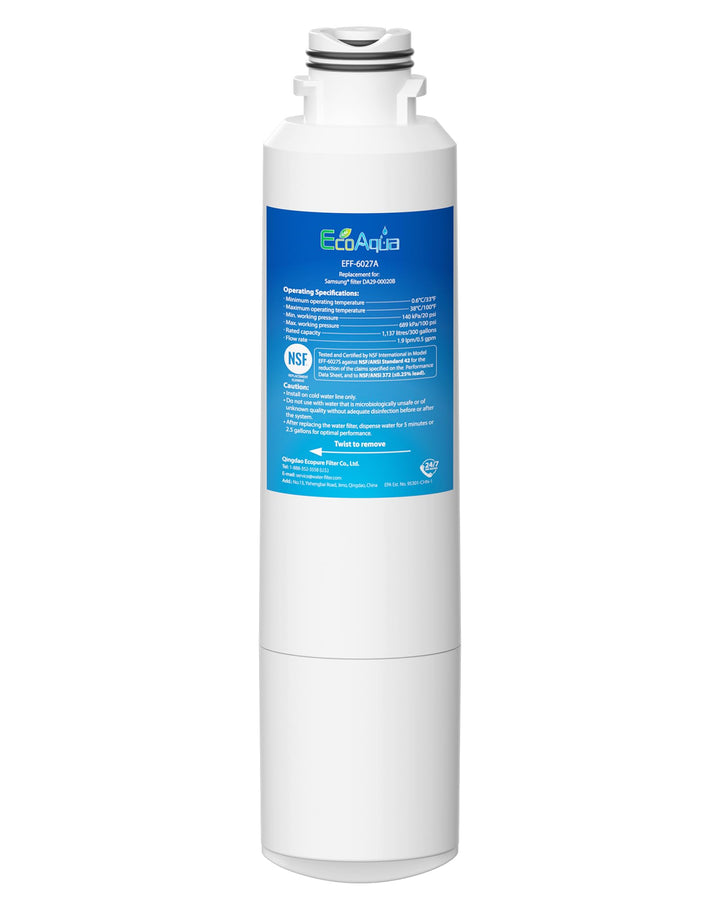 EcoAqua EFF-6027A Kühlschrank Wasserfilter Kompatibel mit Samsung DA29-00020B, DA29-00020A, 04609101