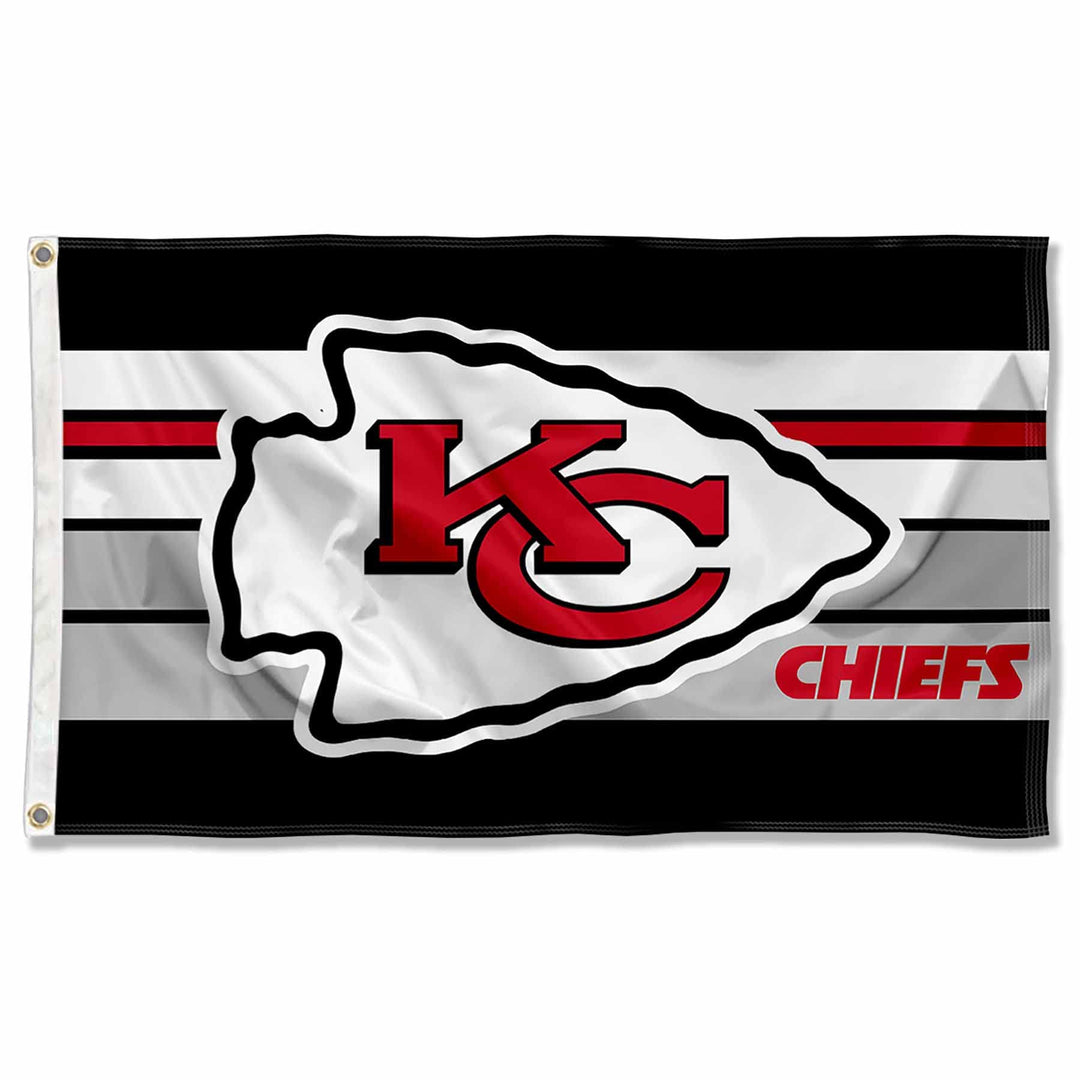 Kansas City Chiefs Retro Stripes Grosse Flagge 7,6 x 12,7 cm