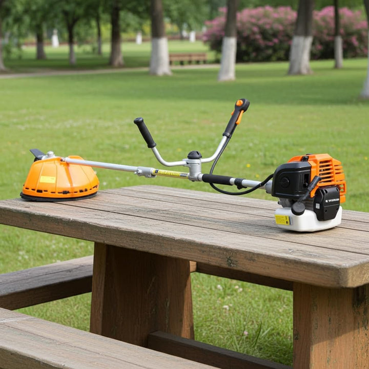Freischneider mit Benzinmotor 52 cm³ - 3 Klingen + 1 Doppelfadenkopf - Chester