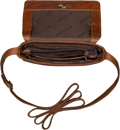 STILORD "Audrey Handtasche Damen Leder Klein Elegante Umhängetasche für Frauen Mini Crossbody Bag Sc