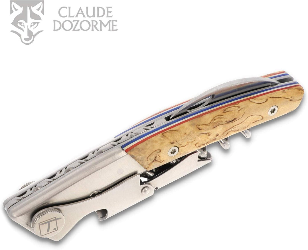Claude Dozorme Kellnermesser - Sondermodell Frankreich Flagge - Original Le Thiers Sommelier - Griff