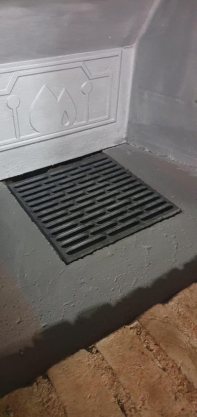 Grillrost aus Gusseisen 30 x 30 cm für Kamin Ofen