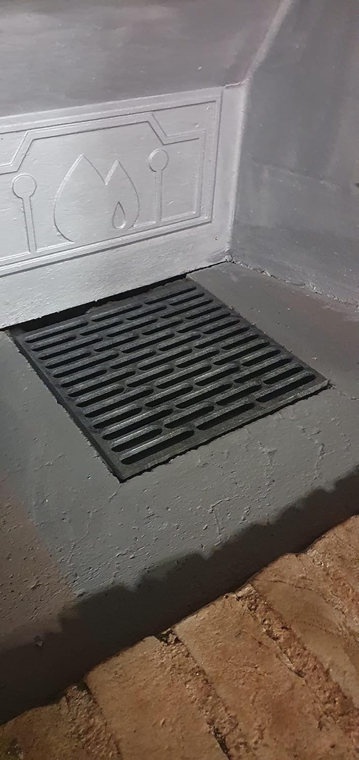 Grillrost aus Gusseisen 30 x 30 cm für Kamin Ofen