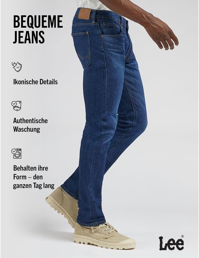 LEE Herren Luke I Jeans 28W / 32L Dk Worn Kansas Blue, 28W / 32L Dk Worn Kansas Blue