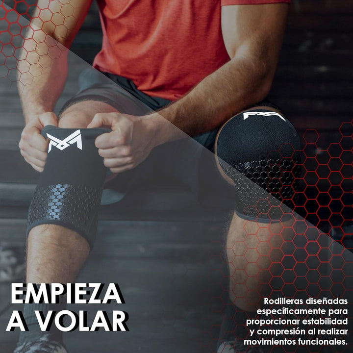 MERCURYAL Kniebandagen Crossfit für Workout, Knieschoner für Fitnessstudio, Powerlifting, Kniebandag