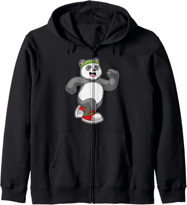 Panda Joggen Jogger Fitness Kapuzenjacke