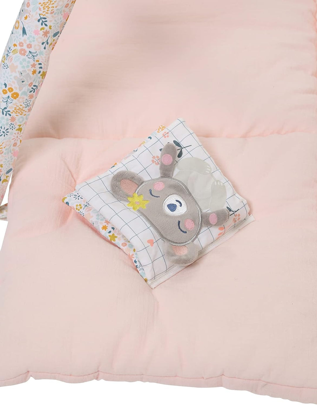 Vertbaudet Activity-Decke mit Spielbögen,Kleiner Löwe, Tansania rosa/Koala ONE Size Rosa/Koala Einhe