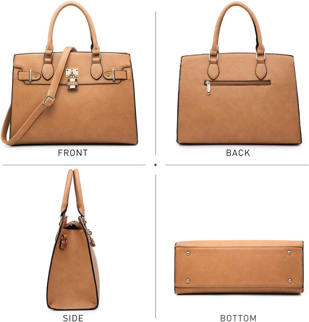 Dasein Women Handbags and Purses Ladies Shoulder Bag Top Handle Satchel Tote Work Bag with Matching