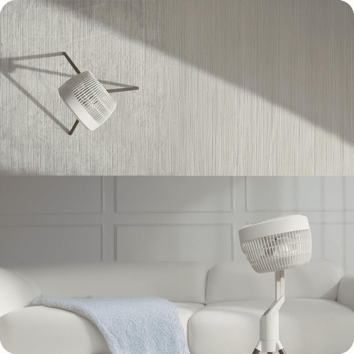 Spacetronik AirPuff 3 Leiser Standventilator mit Aromatherapie, 3 Geschwindigkeiten, Oszillation in