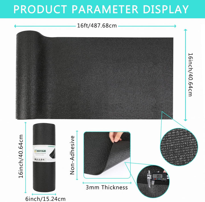 HooTown Professional Shelf Liner Werkzeugkasten Mat, 3 mm dick Schubladeneinlagen, Einfacher Schnitt