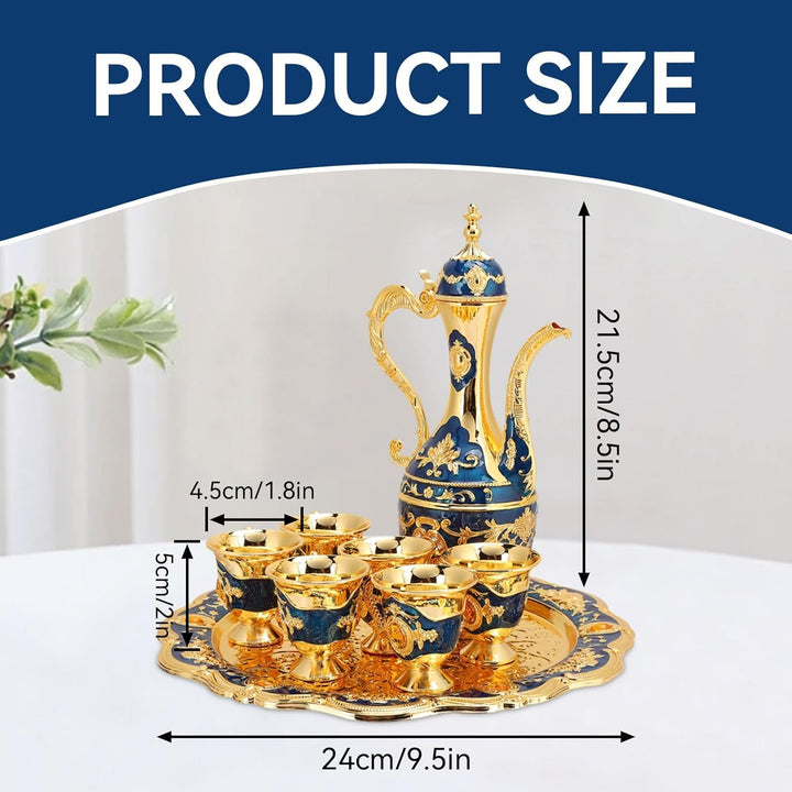 Türkisches Teeset, Tee-Set Tee Oder Kaffee, Vintage Türkisches Kaffeekannen-Set, Türkisches Tee-Set