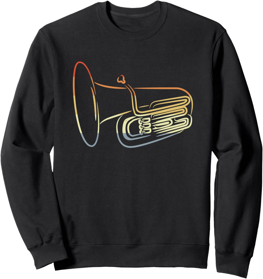 Vintage Tuba Zeichnung Sweatshirt
