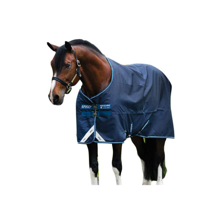 Horseware Amigo Bravo 12 - Winterdecke oder Regendecke 160cm ohne Füllung navy/navy & white
